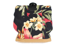 Load image into Gallery viewer, Handmade Black Retro Hawaiian Bark Cloth Backpack