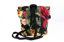 Load image into Gallery viewer, Handmade Black Retro Hawaiian Bark Cloth Backpack