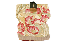 Load image into Gallery viewer, Handmade Light Gold Floral Brocade Backpack