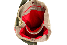 Load image into Gallery viewer, Handmade Light Gold Floral Brocade Backpack